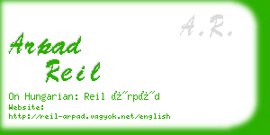 arpad reil business card